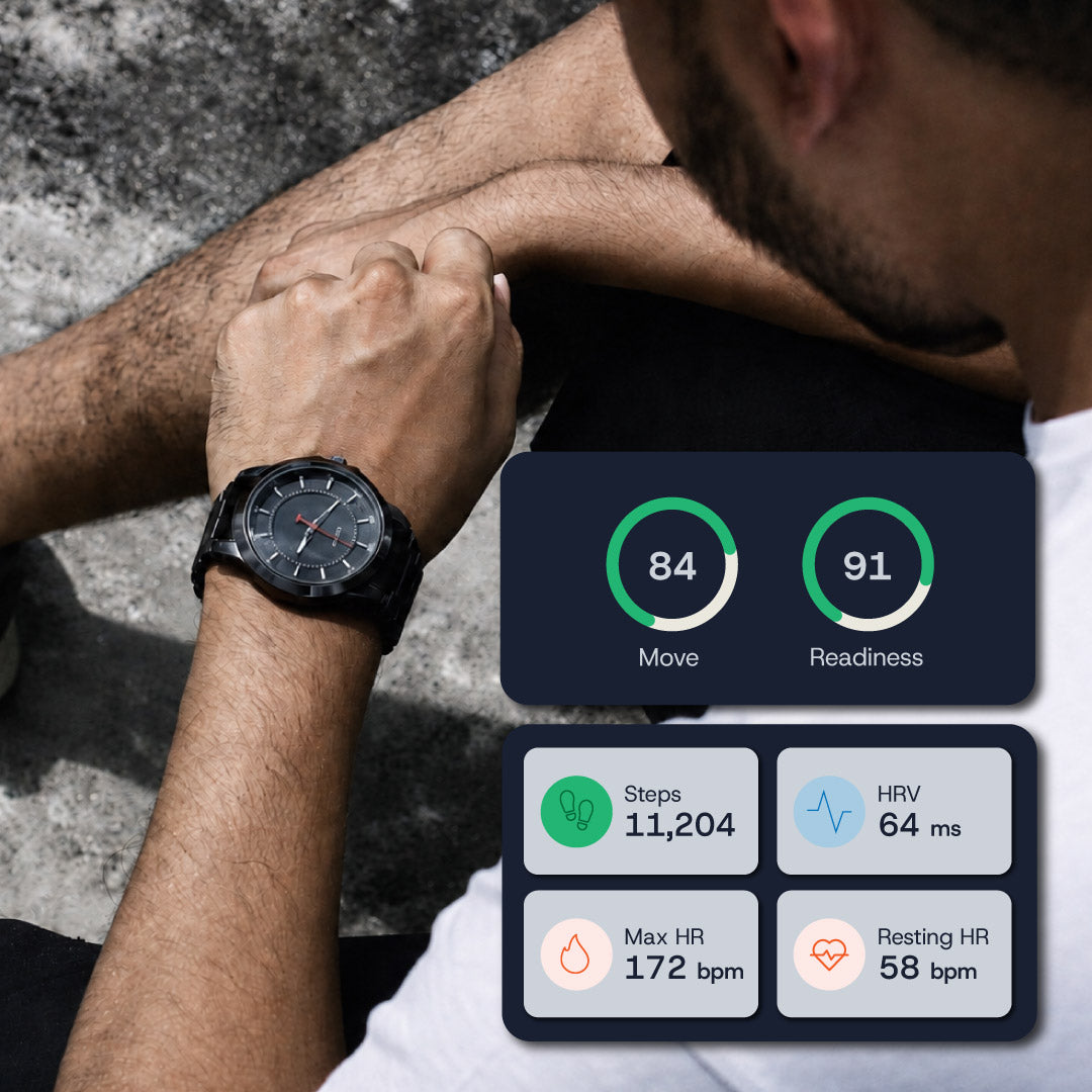 Heart rate shown in the app.