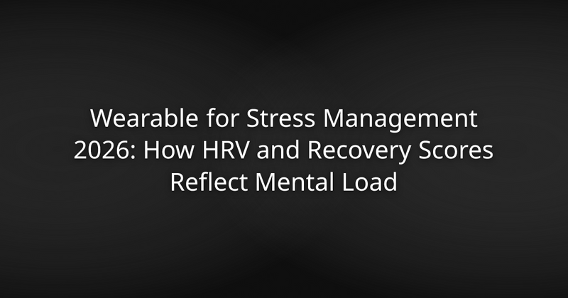 Wearable for Stress Management 2026: How HRV and Recovery Scores Reflect Mental Load