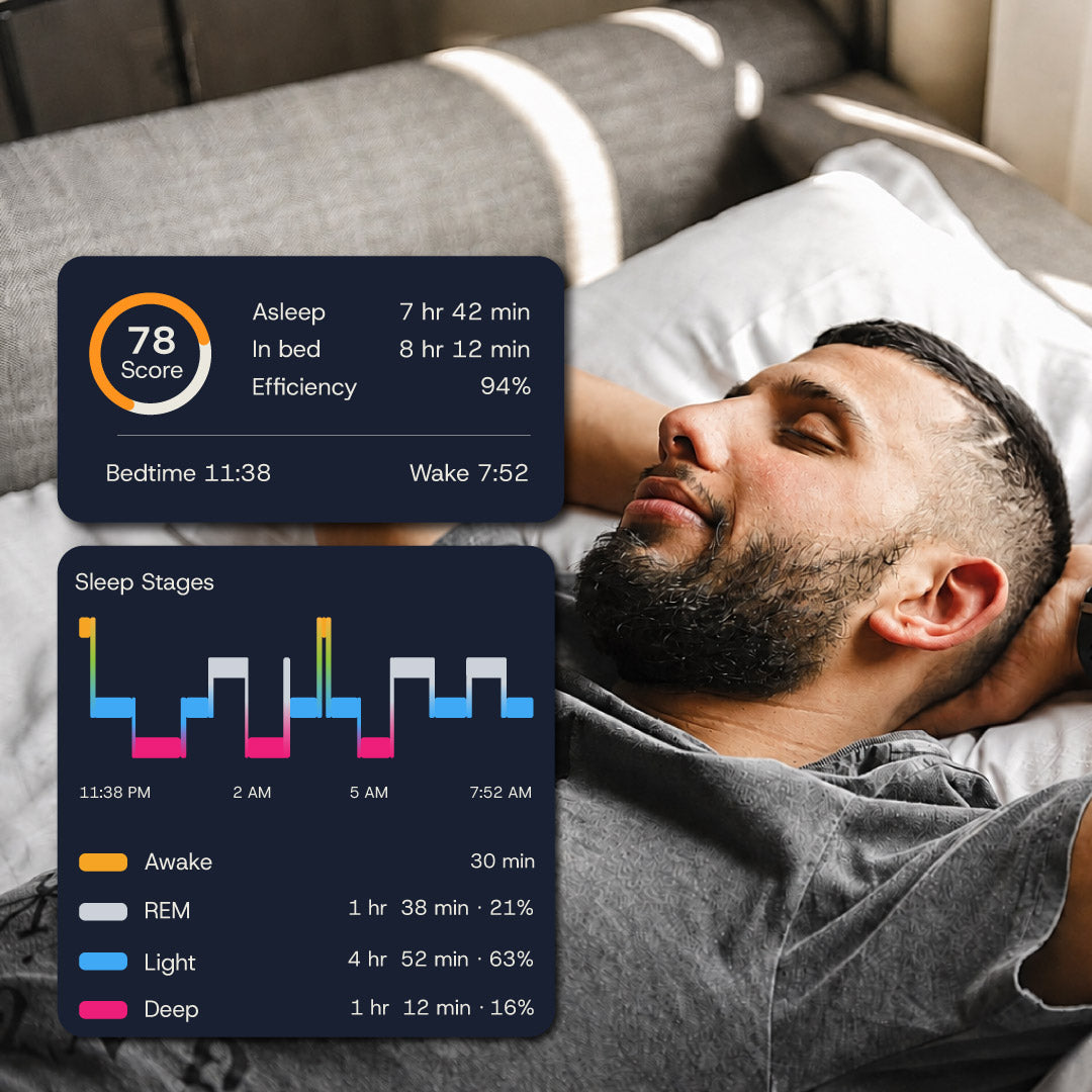 Sleep quality shown in the app.